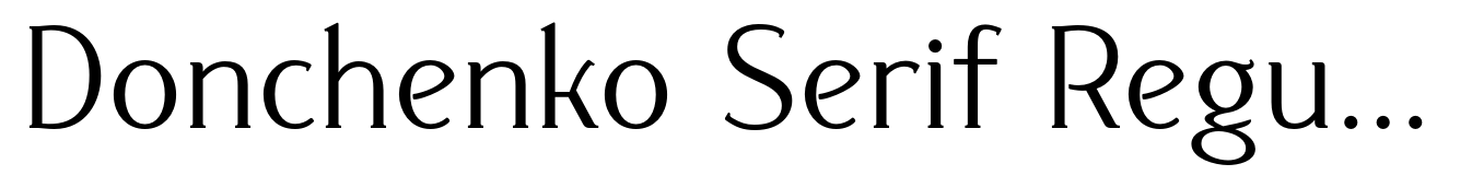 Donchenko Serif Regular